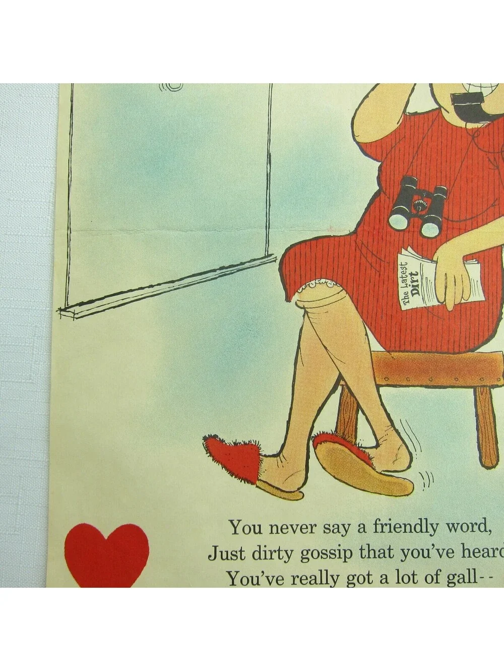 Vintage Valentine Gossip Sharp Darts Penny Dreadful Sarcasm Insult Poem Ephemera